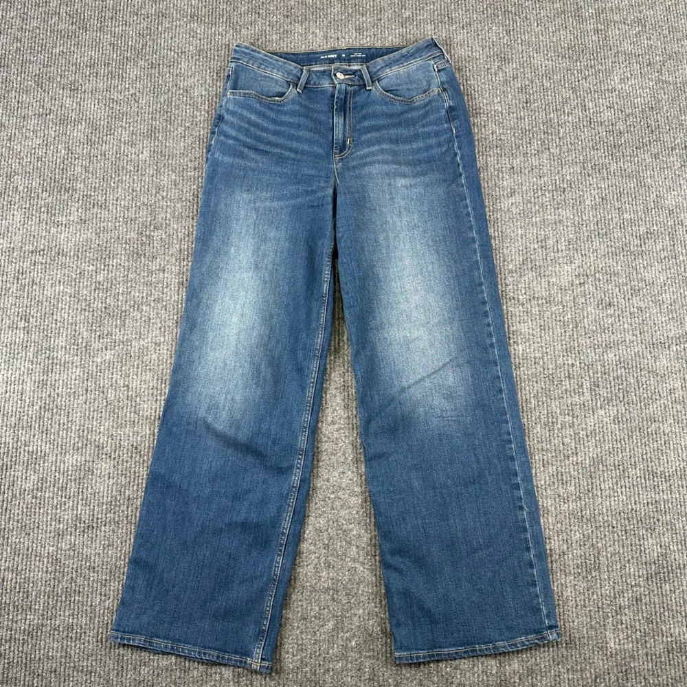 Lot 2 Old Navy Wow Wide Leg Jeans Womens Size 10 High Rise Stretch Denim - Picture 2 of 14